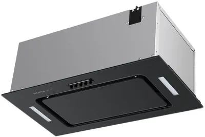 Вытяжка HOMSAir CROCUS PUSH 52 Glass Black, 850 м³/ч, 53 дБ, чёрный