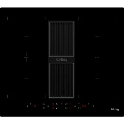 Варочная панель Korting HIBH 68980 NB, индукция с вытяжкой, 4 зоны, 59 см