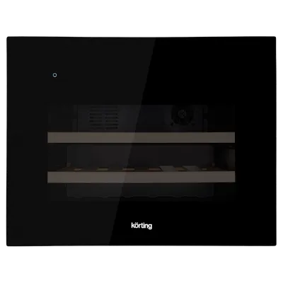 Винный шкаф Korting KFW 501 SL GN, встраиваемый, 62 л, 28 бутылок, 455×590×563 мм