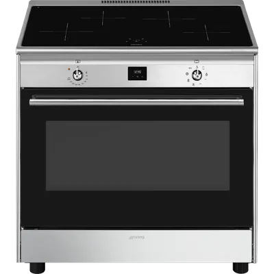 Варочный центр SMEG CG90CIXT, 90×60 см, индукция 4 зоны, духовка 115 л