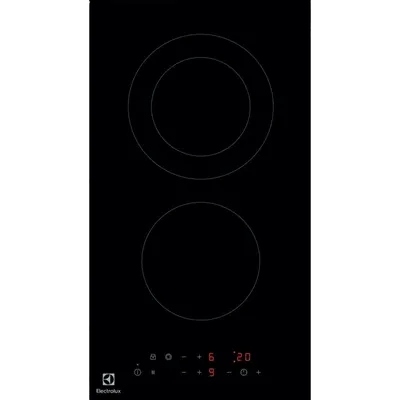 Домино ELECTROLUX/ Электрическая стеклокерамическая варочная поверхность, цвет: Черный, таймер для каждой зоны нагрева, без рамки