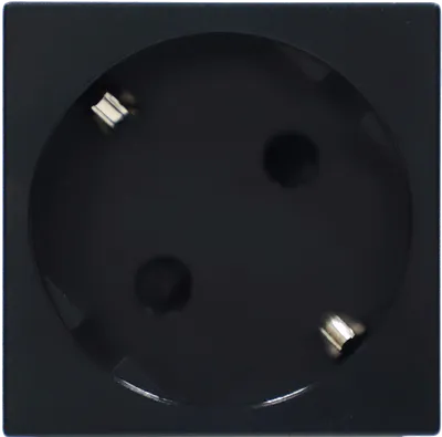 Розетка Donel DF6 DF6D1AN, 2К+З, 45°, с з/ш, черная