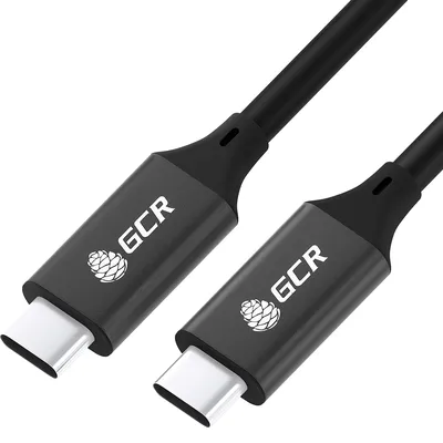 Кабель GCR GCR-54072, USB Type-C, 2.0м, 100W, 10 Гбит/с, черный
