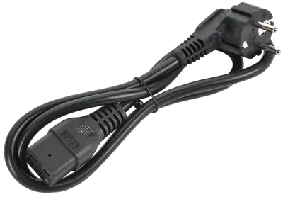 Шнур питания ITK PC-C19D-1M, C19-Schuko, 1м, 16А