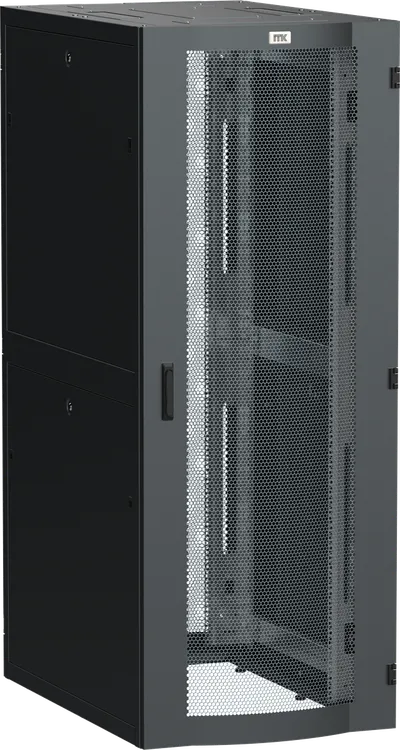 LS05-48U81-2PP - Шкаф серверный 19" 48U 800х1000мм передняя дверь двухстворчатая перфорированная задняя дверь перфорированная черный RAL 9005, ITK