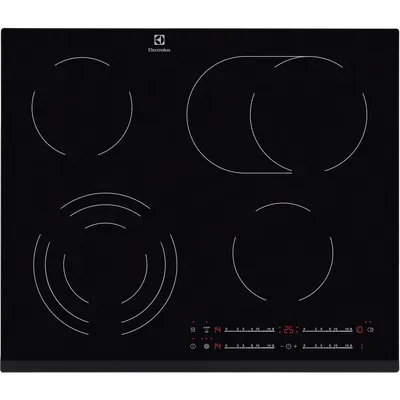 Варочная панель Electrolux EHF6547FXK, электрическая, стеклокерамика, 4 конфорки, независимая