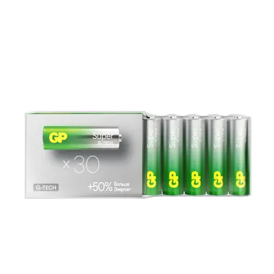 Батарейки GP 4891199227288, AA, алкалиновые, 30 шт