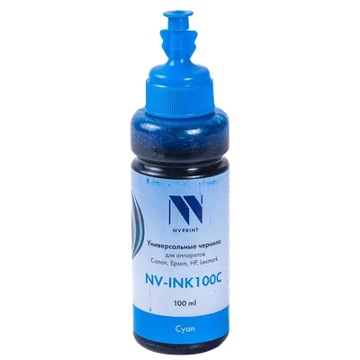 Чернила NV Print NV-INK100UC, голубые (Cyan), водорастворимые, 100 мл, для струйной печати