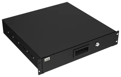 Ящик выдвижной ITK DD05-2U, 2U, 451,2×446×87,7 мм, черный