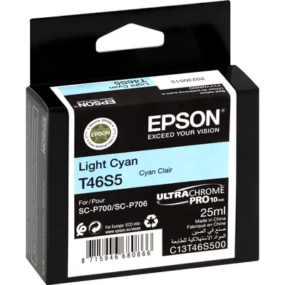 Картридж Epson T46S5 (C13T46S500), светло-голубой, 25 мл, для SC-P700