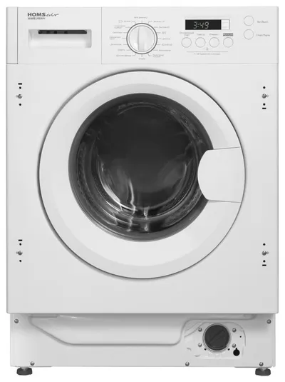 Стиральная машина HOMSair WMB148WH, встраиваемая, 8 кг, 1400 об/мин, 16 режимов