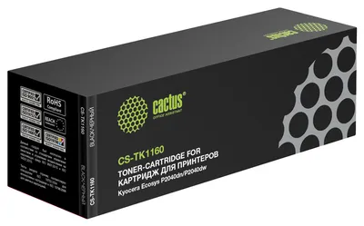 Картридж CACTUS CS-TK1160, чёрный, 7200 страниц, с чипом, аналог TK-1160