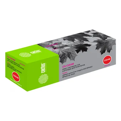 Картридж лазерный Cactus CS-C054M, пурпурный, 1200 страниц, с чипом, для Canon LBP 621Cw/623Cdw/641Cw/643Cdw