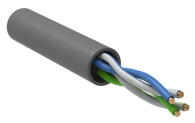 Кабель витая пара ITK LC1-C5E02-111-S-R, U/UTP Cat.5e, 2×2×24AWG, 305 м