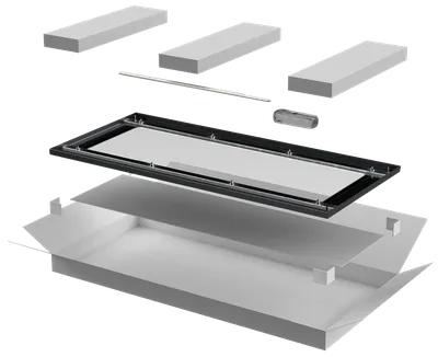 Дверь стеклянная ITK LINEA E LE05-42U6X-DR, 600 мм, 42U, черная