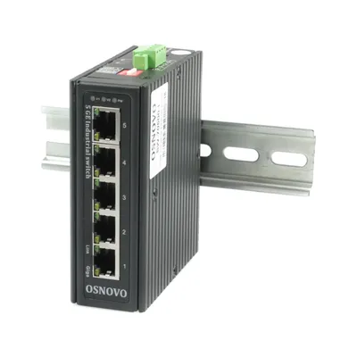 Коммутатор OSNOVO SW-70500-I, 5×GE, неуправляемый, промышленный