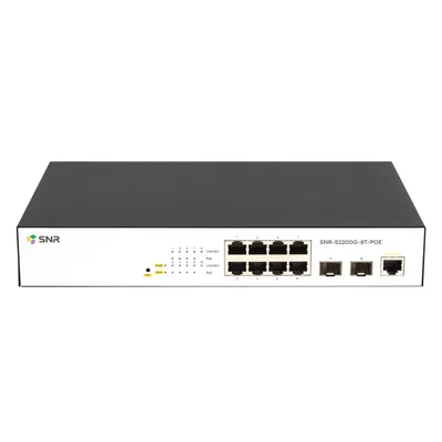 Коммутатор SNR SNR-S2200G-8T-POE, L2, 8×1GbE PoE+ 100 Вт, 2×SFP
