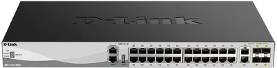 Коммутатор D-Link DGS-3130-30TS/B1A, L3, 24×1GbE, 2×10GBase-T, 4×10G SFP+