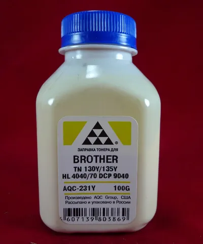 Тонер Brother TN 130Y/135Y yellow (фл. 100г) фас. Россия (AQC)