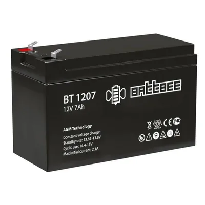 Аккумулятор BATTBEE BT 1207, 12В, 7Ач, AGM
