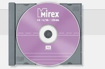 Диск DVD+RW Mirex UL130022A4S, 4.7 ГБ, 4x, Slim Case