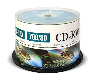 Диск CD-RW Mirex UL121002A8B, 700 МБ, 12x, Cake Box 50