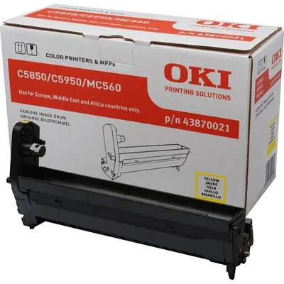 Фотобарабан OKI 43870021, для C5850/5950, желтый, 20K