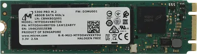 SSD Micron 5300PRO MTFDDAV480TDS-1AW1ZABYY, 480GB, SATA M.2, 3D TLC