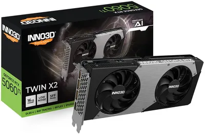 Видеокарта INNO3D N506T2-16D7-191073N GeForce RTX 5060 Ti Twin X2, 16Gb