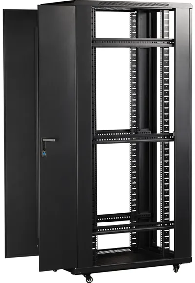 Шкаф коммутационный LANMASTER TWT-CBB-47U-8X8-P1, напольный, 47U, 800x800мм, 800кг, черный