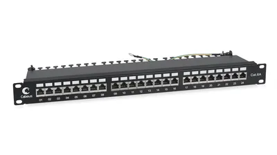 Патч-панель Cabeus PL-24-Cat.6a-SH-Dual, 1U, 24×RJ-45, Cat.6a, экранированная