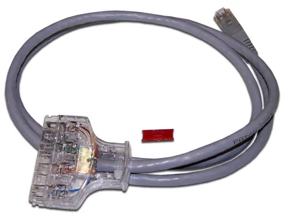 Шнур коммутационный Lanmaster LAN-45-P4-1.0/6, RJ45/110, кат.6, 1м, серый