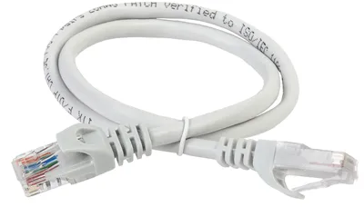 Патч-корд iEK PC01-C5EUL-3M, кат.5Е UTP, LSZH, 8P8C, 3 м, серый