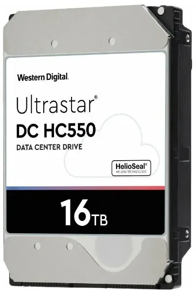 Жесткий диск Western Digital Ultrastar DC HС550 HDD 3.5" SATA 16Тb, 7200rpm, 512MB buffer, 512e (WUH721816ALE6L4), 1 year