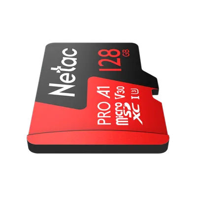 Карта памяти Netac P500 Extreme PRO microSDXC 128 ГБ, U3/V30/A1, адаптер SD