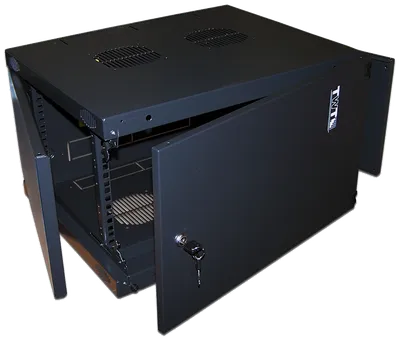 Шкаф LANMASTER Next TWT-CBWNM-9U-6X6-BK, настенный 9U 550×600 мм, металлическая дверь, черный