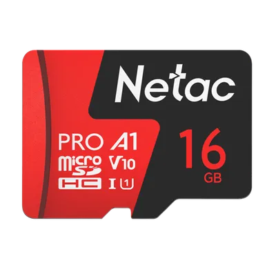 Карта памяти Netac NT02P500PRO-016G-S, microSDHC, 16ГБ, UHS-I