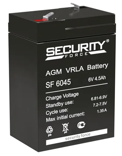 Аккумулятор Delta SF 6045, 6В, 4.5Ач