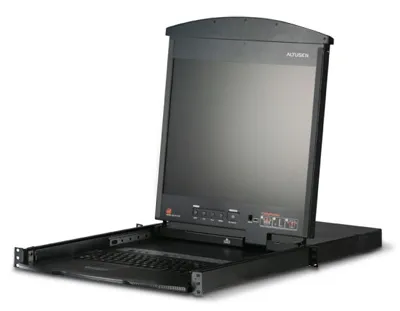 KVM-консоль ATEN KL1508AIM-AXA-RG, 17", 8 портов, Cat 5, Dual Rail, IP