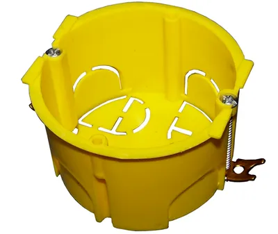 Коробка LANMASTER TWT-BX45x45-YL, подрозеточная, для суппорта 45×45, желтая
