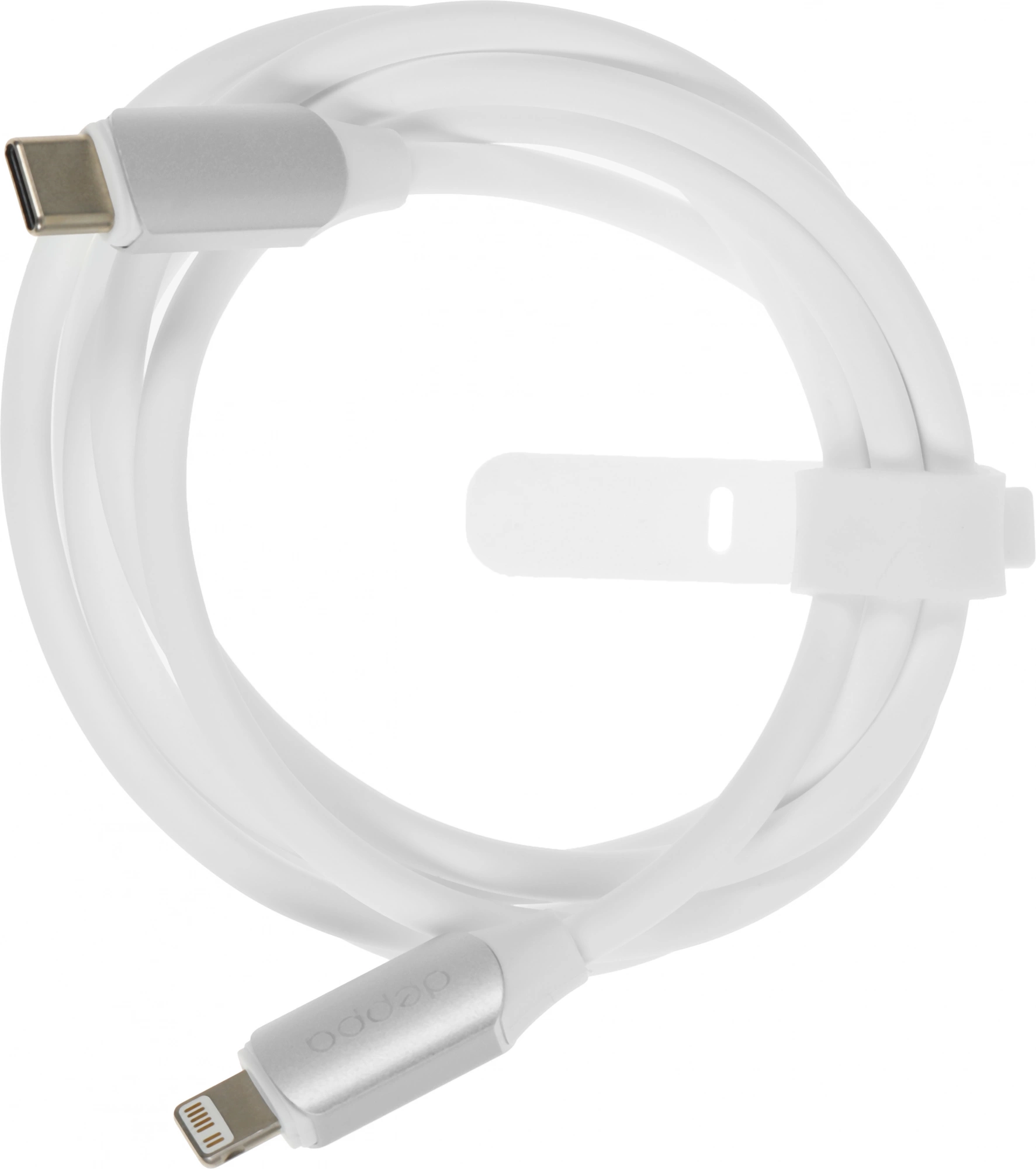 Кабель Deppa 72537 USB Type-C (m)-Lightning (m) 1.2м белый коробка
