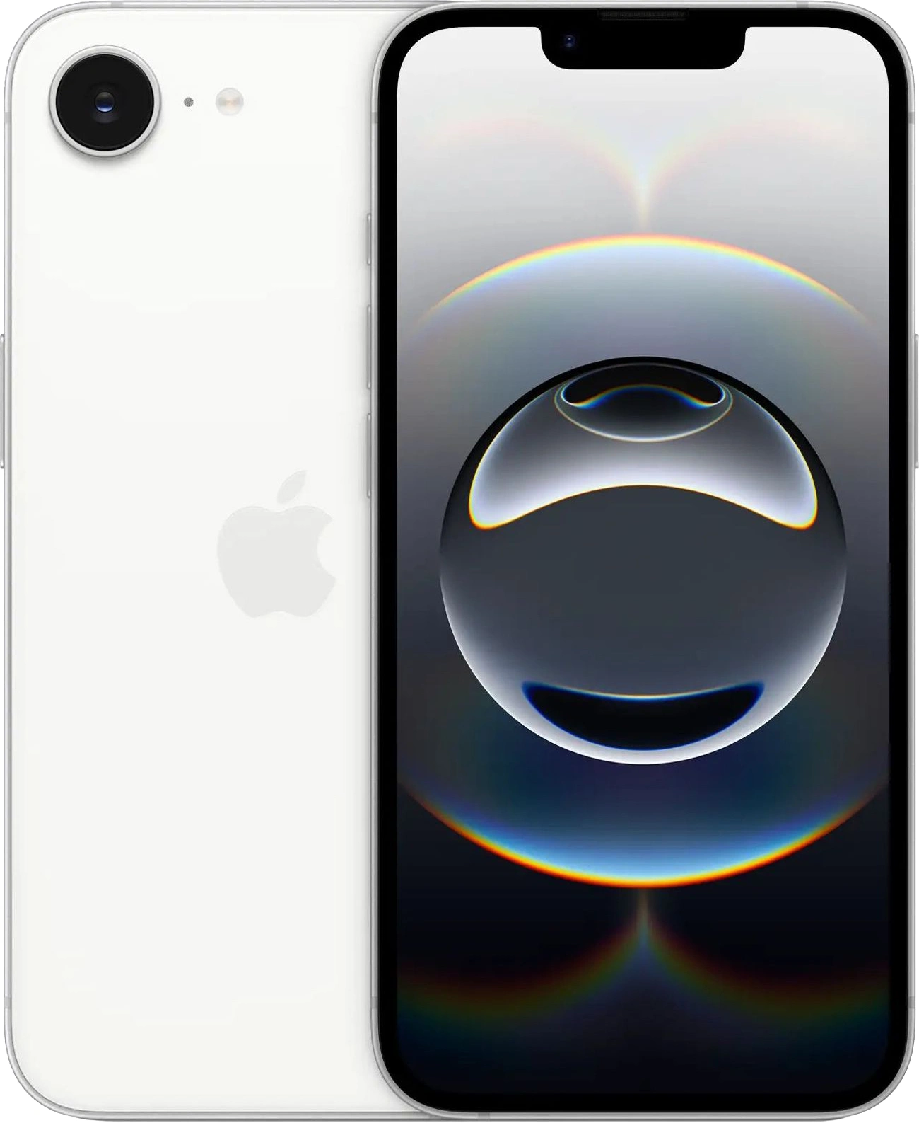 Смартфон Apple A3409 iPhone 16e 256Gb белый моноблок 3G 4G 1Sim 6.1" 1170x2532 iOS 18 48Mpix 802.11 a/b/g/n/ac/ax NFC GPS Protect