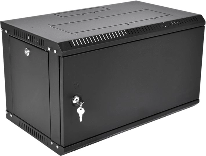 Шкаф коммутационный ЦМО ШРН-Эконом (ШРН-Э-6.650.1-9005) настенный 6U 600x650мм пер.дв.металл 65кг серый 600мм 16.2кг 180град. 342мм IP20 металл