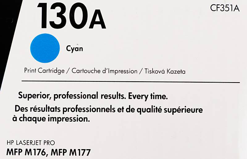 Картридж лазерный HP 130A CF351A голубой бар.в компл. для HP M153/M176/M177