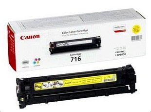 Картридж лазерный Canon 716Y 1977B002 желтый бар.в компл. (1500стр.) для Canon LBP-5050/5050N