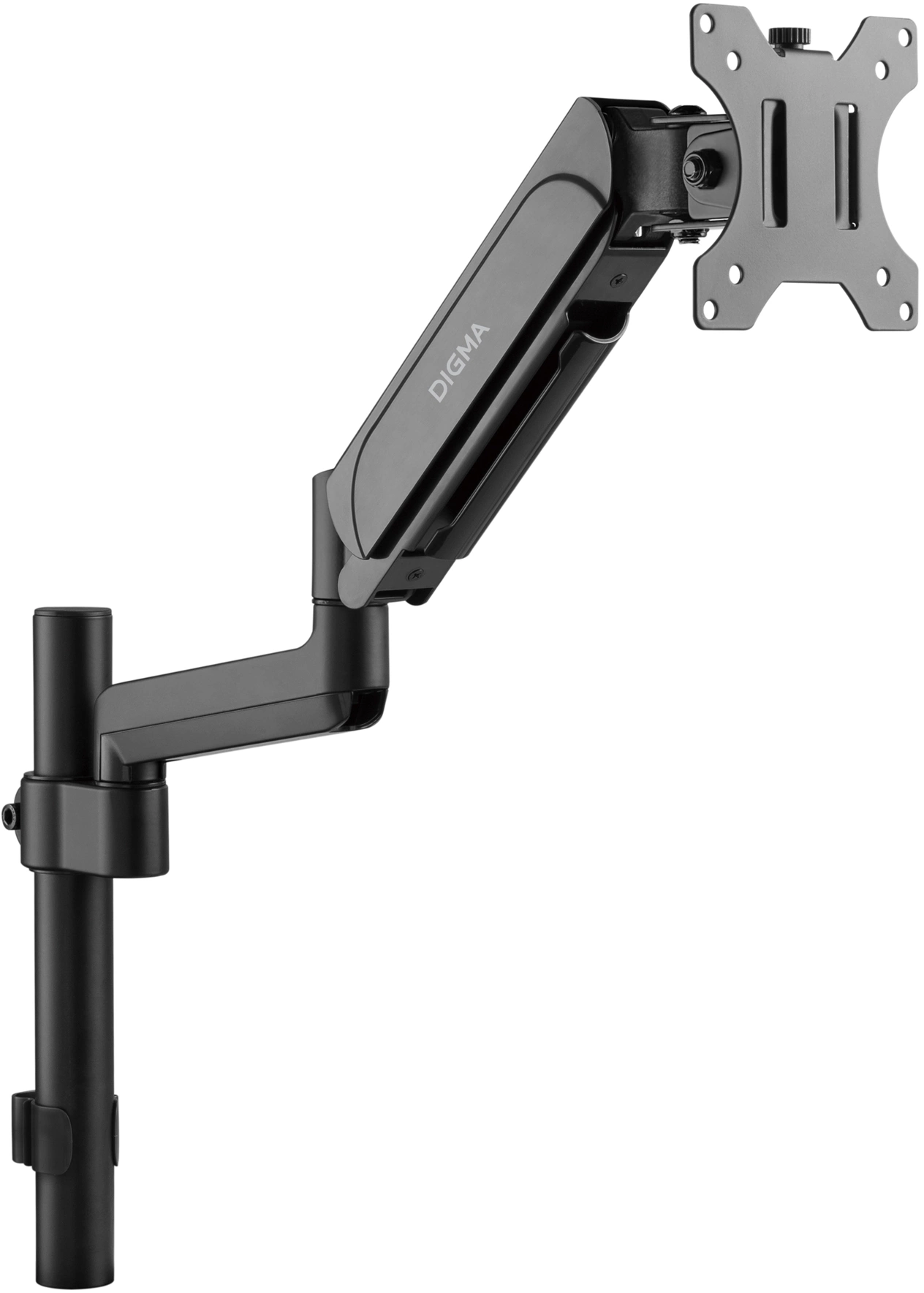 Кронштейн для мониторов ЖК Digma D-MM201 черный 17"-32" макс.9кг крепление к столешнице поворот и наклон