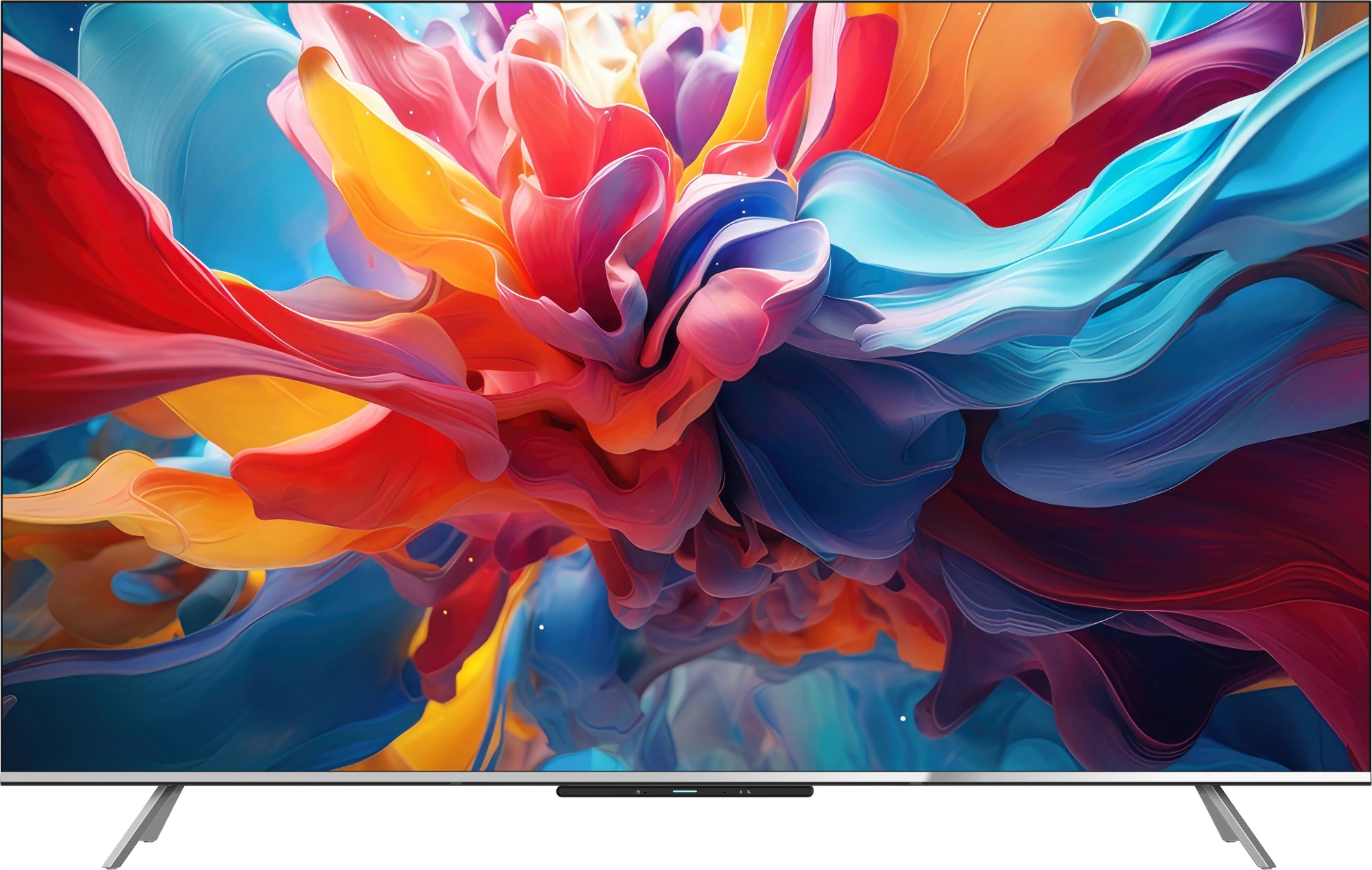 Телевизор QLED Skyworth 50" 50Q66G Google TV Frameless черный/серебристый 4K Ultra HD 60Hz DVB-T DVB-T2 DVB-C DVB-S DVB-S2 USB WiFi Smart TV