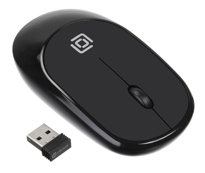 Мышь Оклик 535MW черный оптическая 1000dpi беспров. USB для ноутбука 3but (1103636)