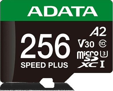 Флеш карта microSDXC 256GB A-Data UD256GUI3V30A2SP-RA1 Speed Plus V30 A2 + adapter