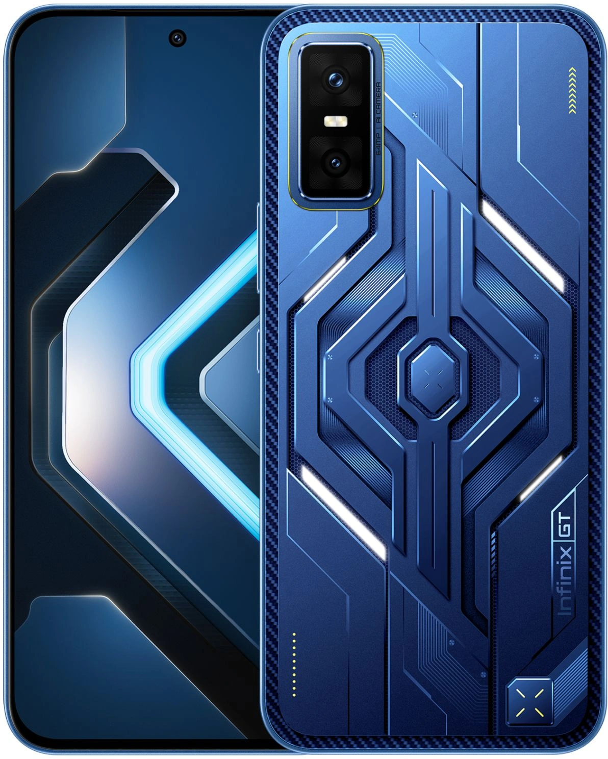 Смартфон Infinix X6876 GT 30 256Gb 8Gb синий моноблок 3G 4G 2Sim 6.78" 1224x2720 Android 15 64Mpix 802.11 a/b/g/n/ac/ax NFC GPS Protect FM